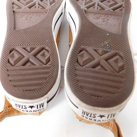 Converse Chuck Taylor All Star High Top Canvas Sneakers Gold Womens 9 Mens 7 - Picture 5 of 8